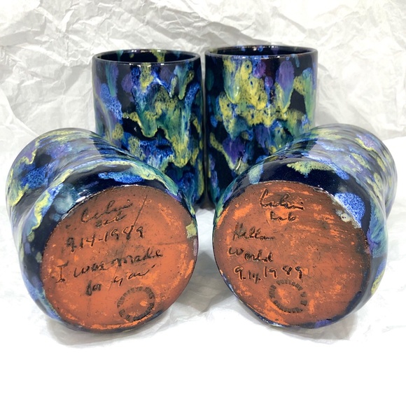 SET of 4 CERAMIC HANDMADE MUGS - Picture 3 of 12